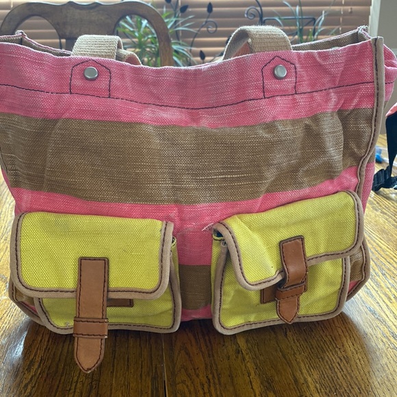 Large FOSSIL shay canvas shoulder tote - Picture 8 of 13
